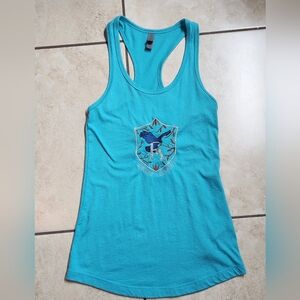 Harry Potter Ravenclaw Inspired Women's Blue Tank Top with Embroidered Crest
